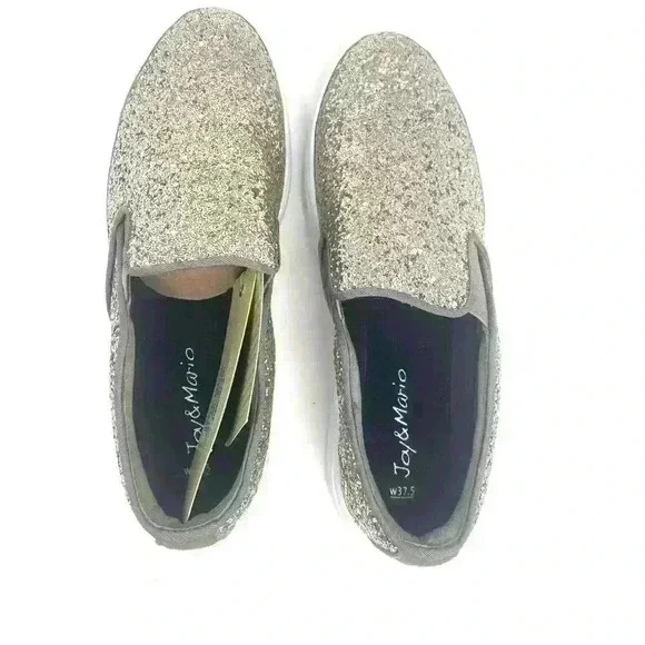 Joy and Mario Silver sparkle Espadrilles NWT EU 37.5 US 7 - Picture 8 of 8